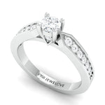 Load image into Gallery viewer, Diamond Accent Platinum Solitaire Mounting JL PT 672-M
