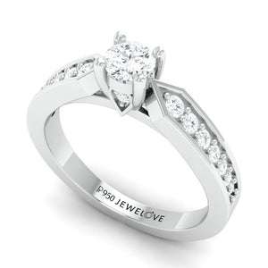 Diamond Accent Platinum Solitaire Mounting JL PT 672-M