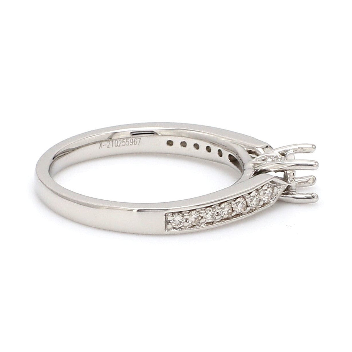 Diamond Accent Platinum Solitaire Mounting JL PT 672-M