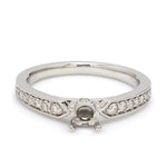 Load image into Gallery viewer, Diamond Accent Platinum Solitaire Mounting JL PT 672-M
