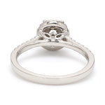 Load image into Gallery viewer, Diamond Halo &amp; Shank Platinum Ring Mounting for Solitaire JL PT 671-M
