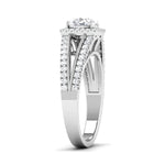 Load image into Gallery viewer, Double Shank with Diamonds - Platinum Solitaire Engagement Ring JL PT 513
