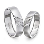 Load image into Gallery viewer, Elegant Plain Platinum Couple Rings JL PT 534
