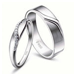 Load image into Gallery viewer, Elegant Platinum Couple Rings JL PT 453
