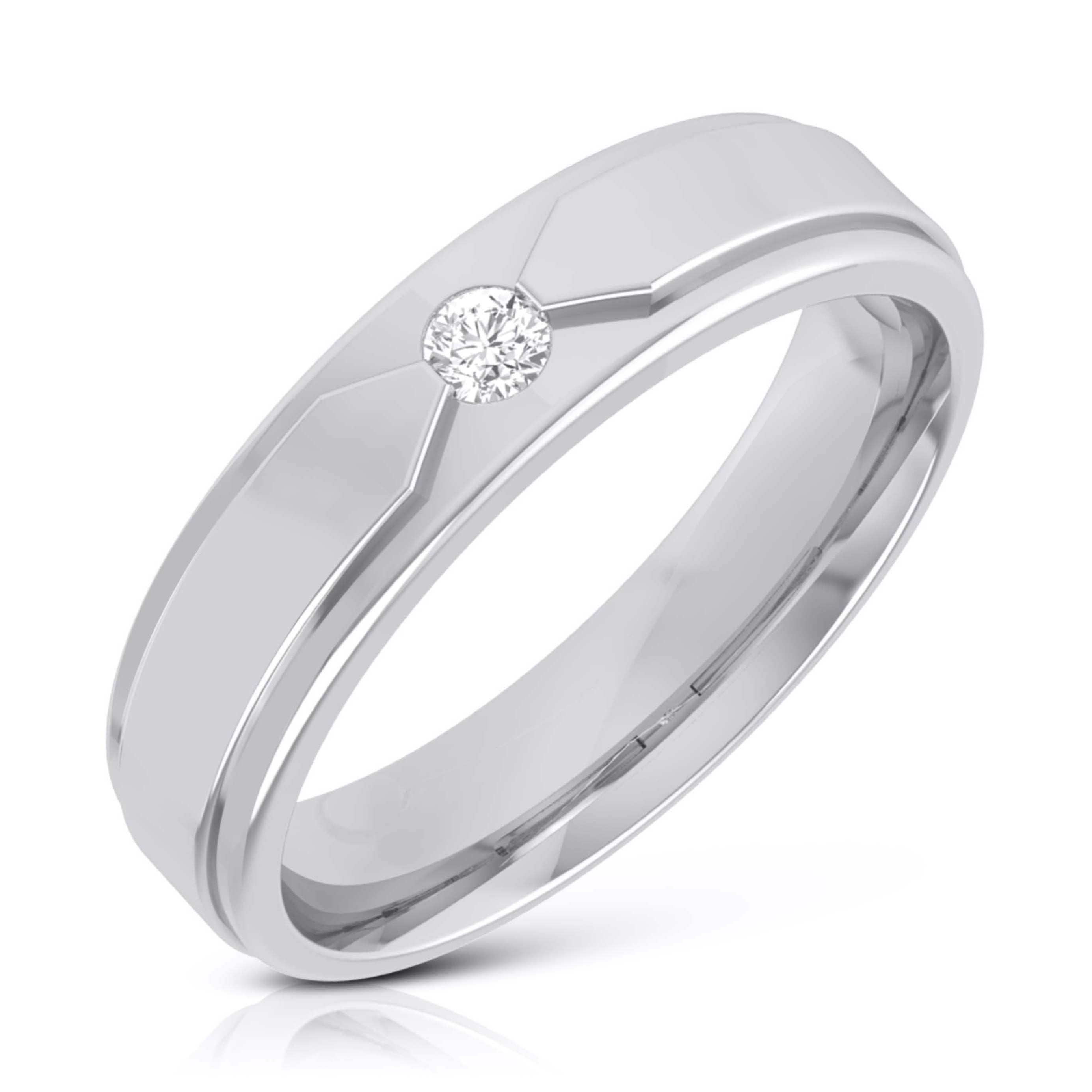 Elegant Platinum Love Bands with Matte Finish JL PT 529