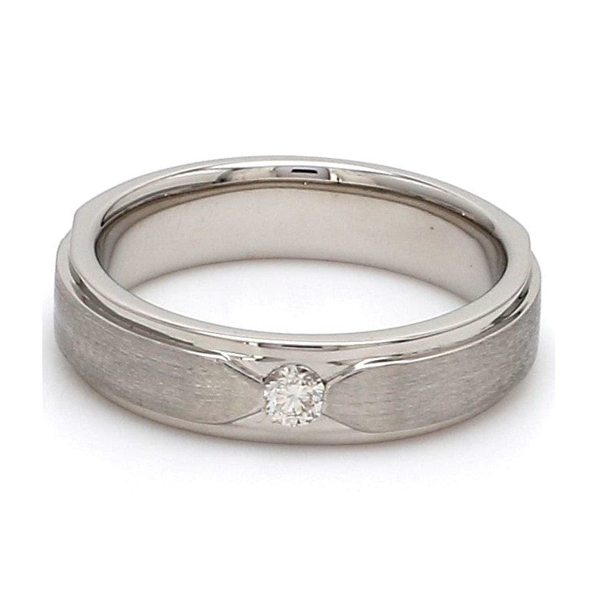 Elegant Platinum Love Bands with Matte Finish JL PT 529