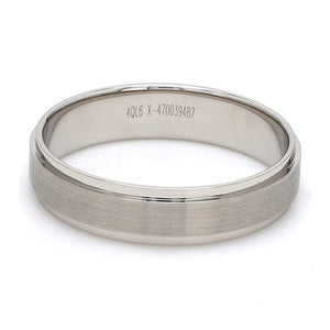 Elegant Platinum Love Bands with Matte Finish JL PT 529