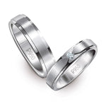 Load image into Gallery viewer, Elegant Platinum Love Bands with Matte Finish JL PT 529
