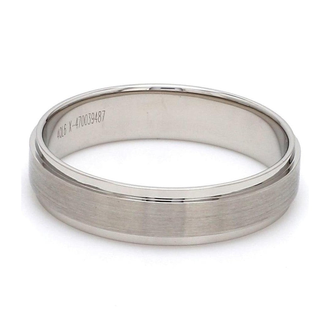 Elegant Platinum Love Bands with Matte Finish JL PT 529