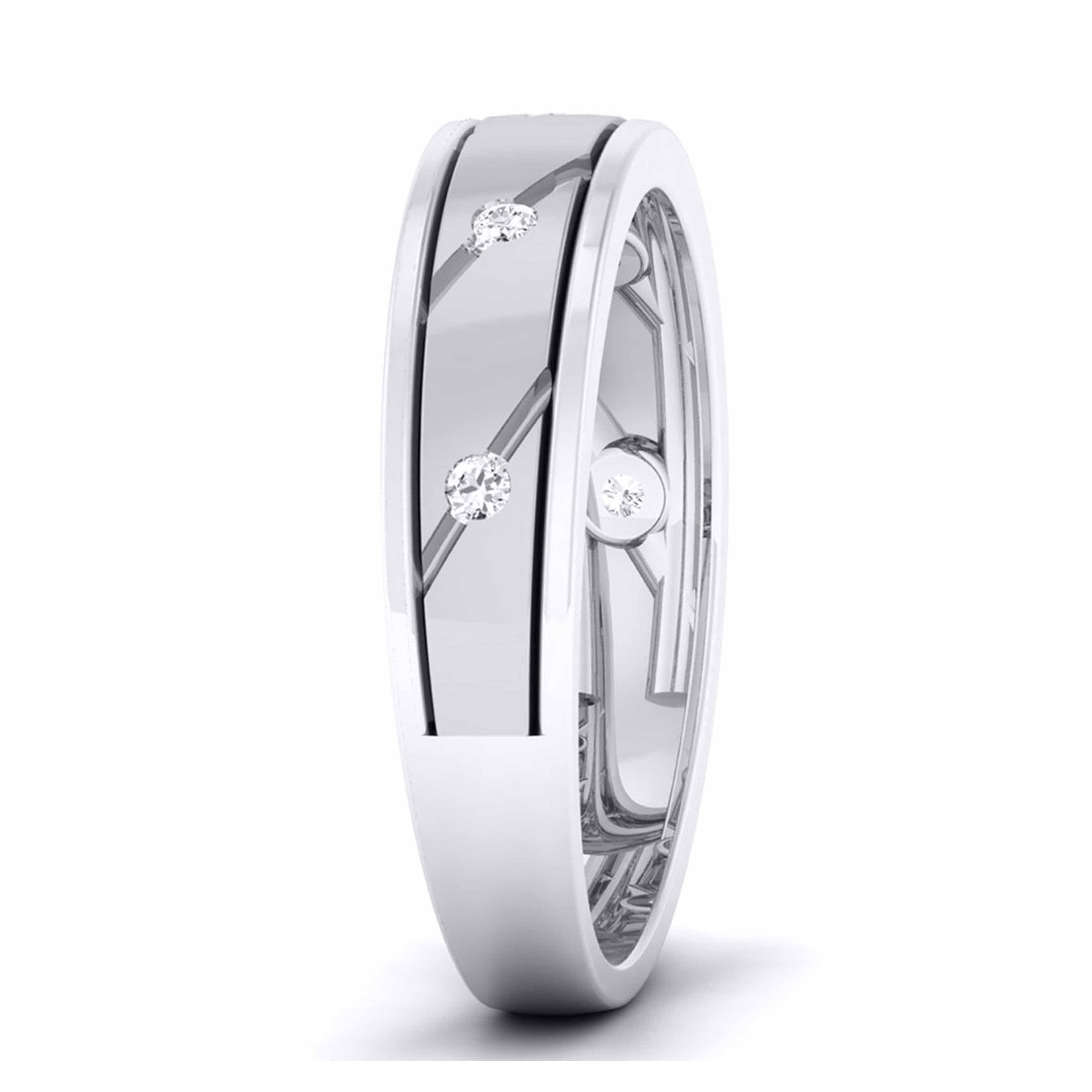 Elegant Platinum Wedding Band for Men  JL PT 5875