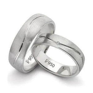 Elegant Platinum Wedding Bands JL PT 130