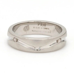 Elegant Platinum Wedding Bands JL PT 130