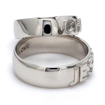 Load image into Gallery viewer, Embossed Platinum Wedding Bands JL PT 233
