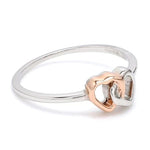 Load image into Gallery viewer, Entangled Heart Simple Platinum &amp; Rose Gold Ring for Women JL PT 549
