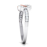 Load image into Gallery viewer, Entangled Hearts Platinum Ring with Diamonds for Women JL PT 552
