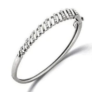 Eternal Circle of Life Platinum Bracelet with Diamonds SJ PTB 101