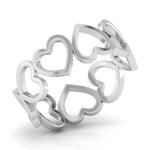 Load image into Gallery viewer, Eternity of Hearts Plain Platinum Ring for Women JL PT 551
