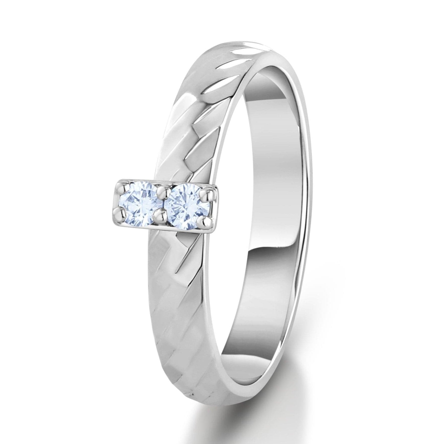 Evara Platinum Diamond Ring for Women JL PT 1087