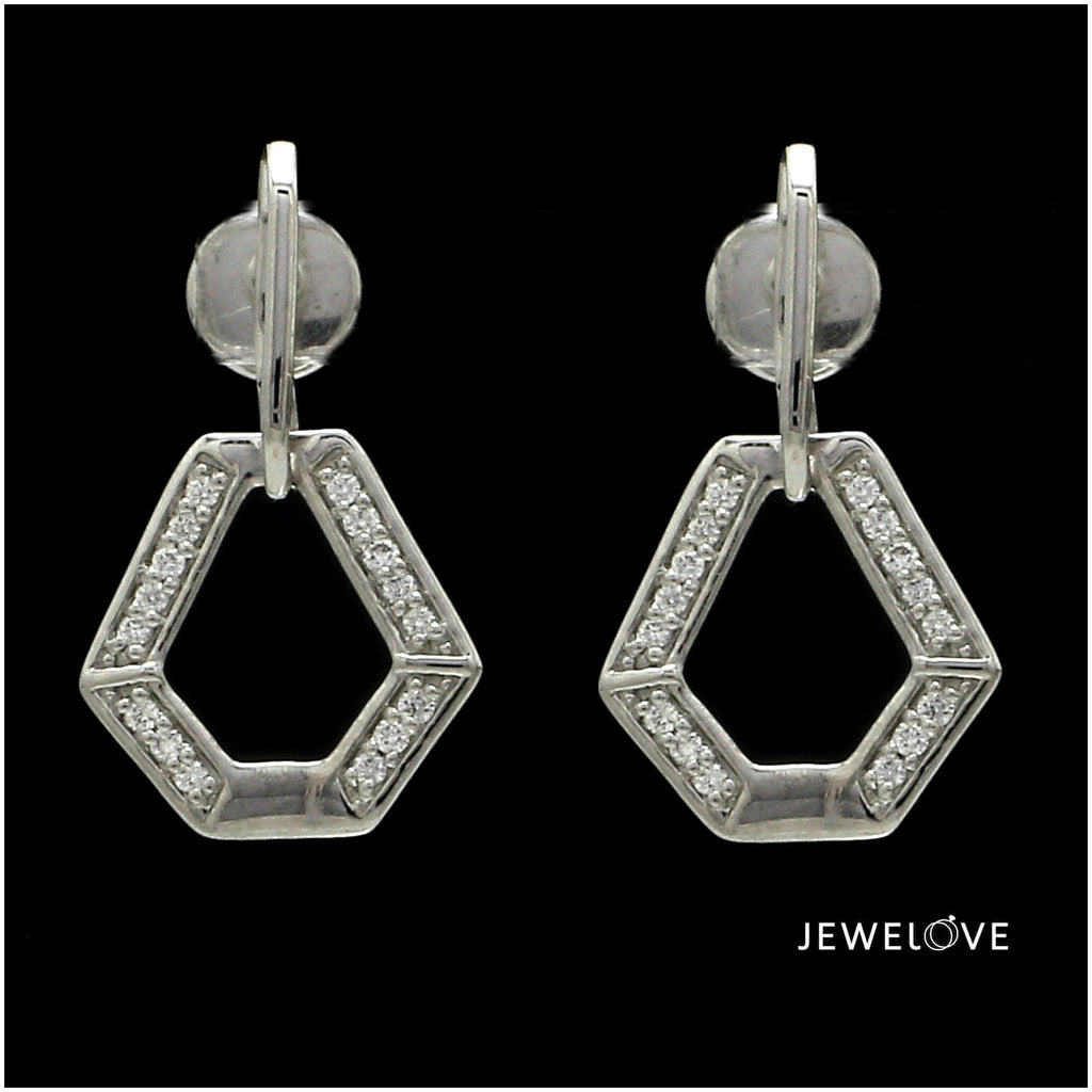 Evara Platinum Diamonds Earrings for Women JL PT E 309-PT   Jewelove.US