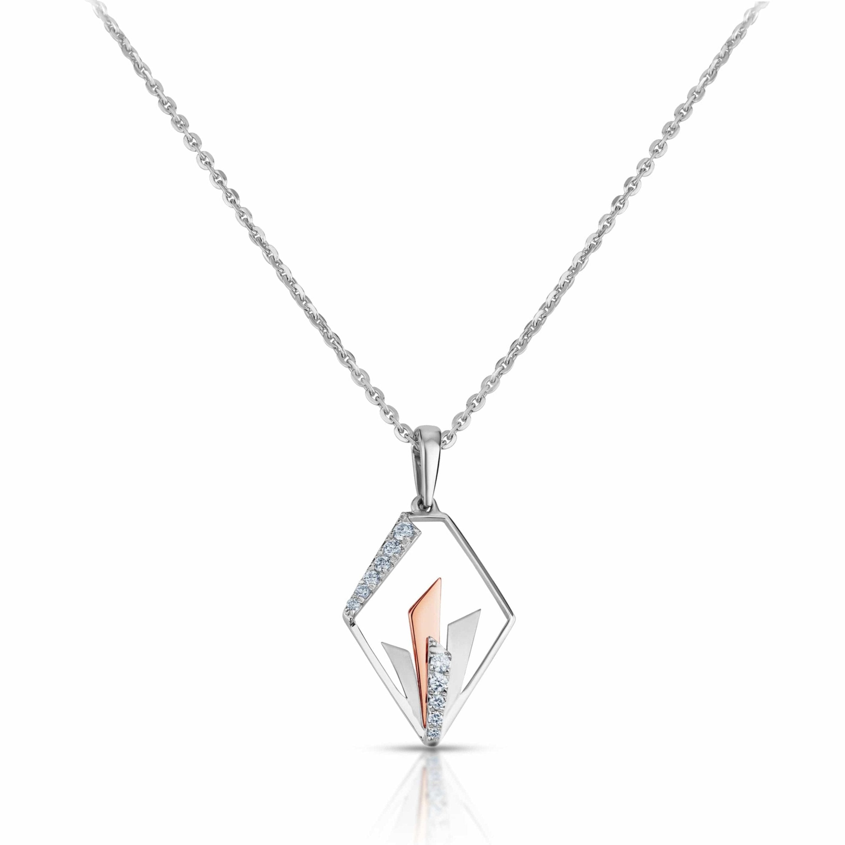 Evara Platinum & Rose Gold Pendant Set JL PT P E 255