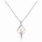 Load image into Gallery viewer, Evara Platinum &amp; Rose Gold Pendant Set JL PT P E 255
