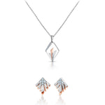 Load image into Gallery viewer, Evara Platinum &amp; Rose Gold Pendant Set JL PT P E 255
