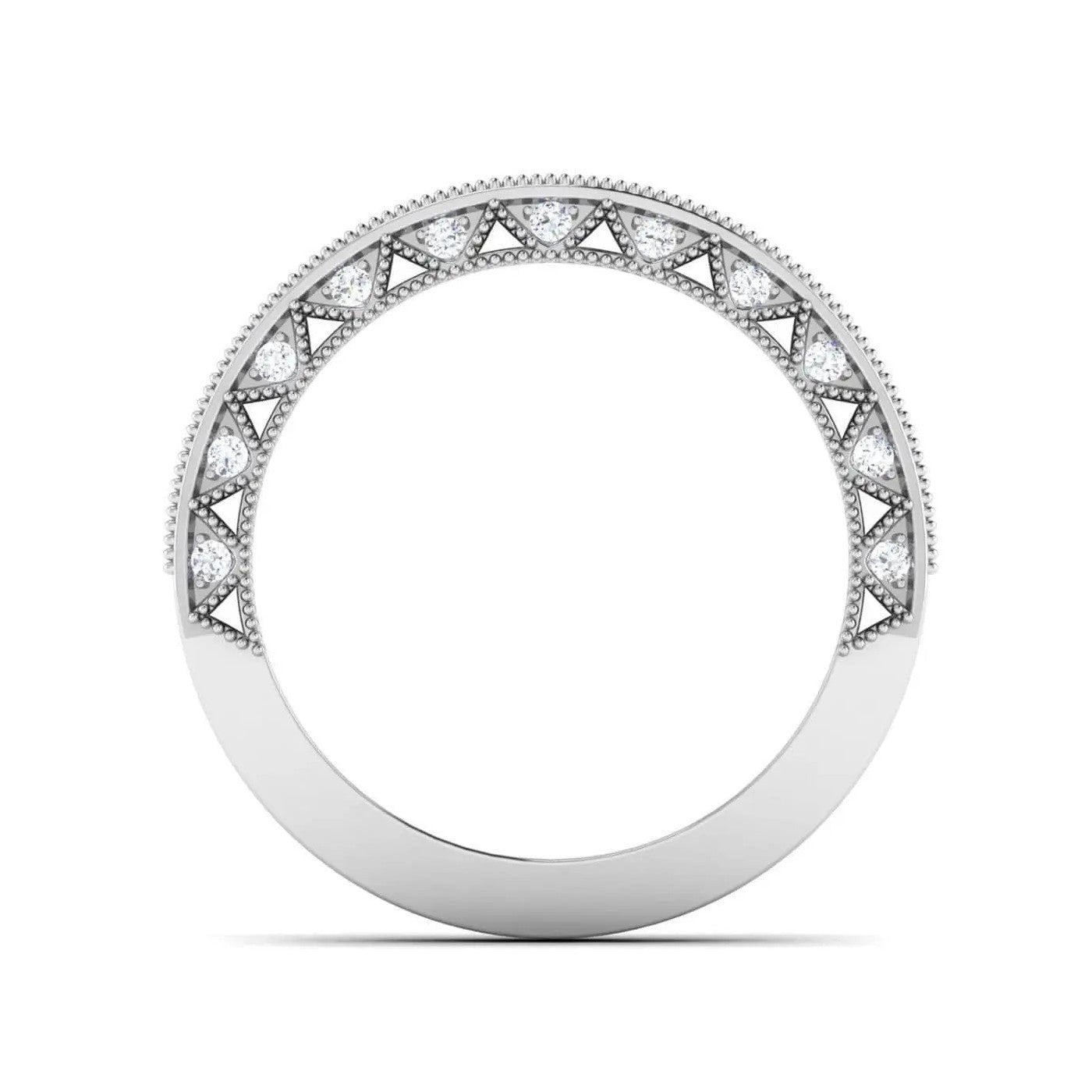 Exquisite Half Eternity Platinum Ring with Diamonds JL PT 443