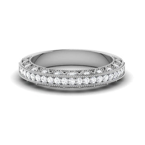 Exquisite Half Eternity Platinum Ring with Diamonds JL PT 443