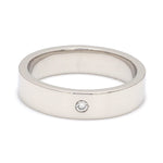 Load image into Gallery viewer, Flat Platinum Diamond Ring with Single Diamond JL PT 500 - Flat
