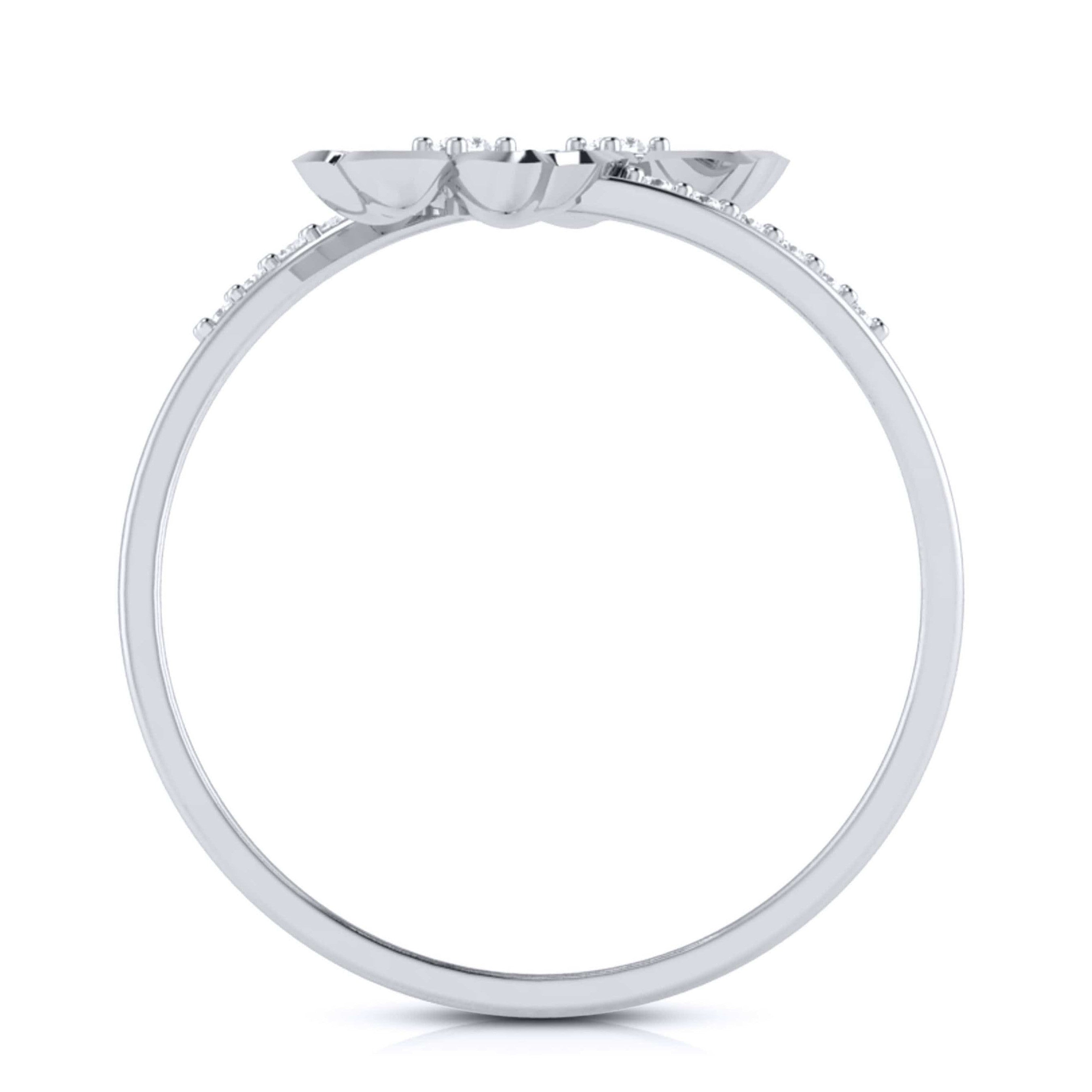 Flowery Platinum Ring for Women JL PT LR 41