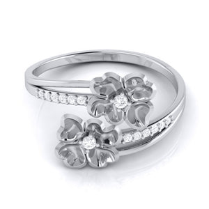 Flowery Platinum Ring for Women JL PT LR 41