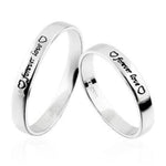 Load image into Gallery viewer, Forever Love Platinum Couple Rings with Black Engravings JL PT 581
