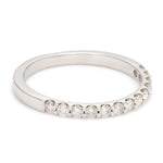 Load image into Gallery viewer, Half Eternity Platinum Ring with U-cut Pave Setting JL PT 916
