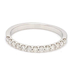 Load image into Gallery viewer, Half Eternity Platinum Ring with U-cut Pave Setting JL PT 916
