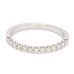 Load image into Gallery viewer, Half Eternity Platinum Ring with U-cut Pave Setting JL PT 916
