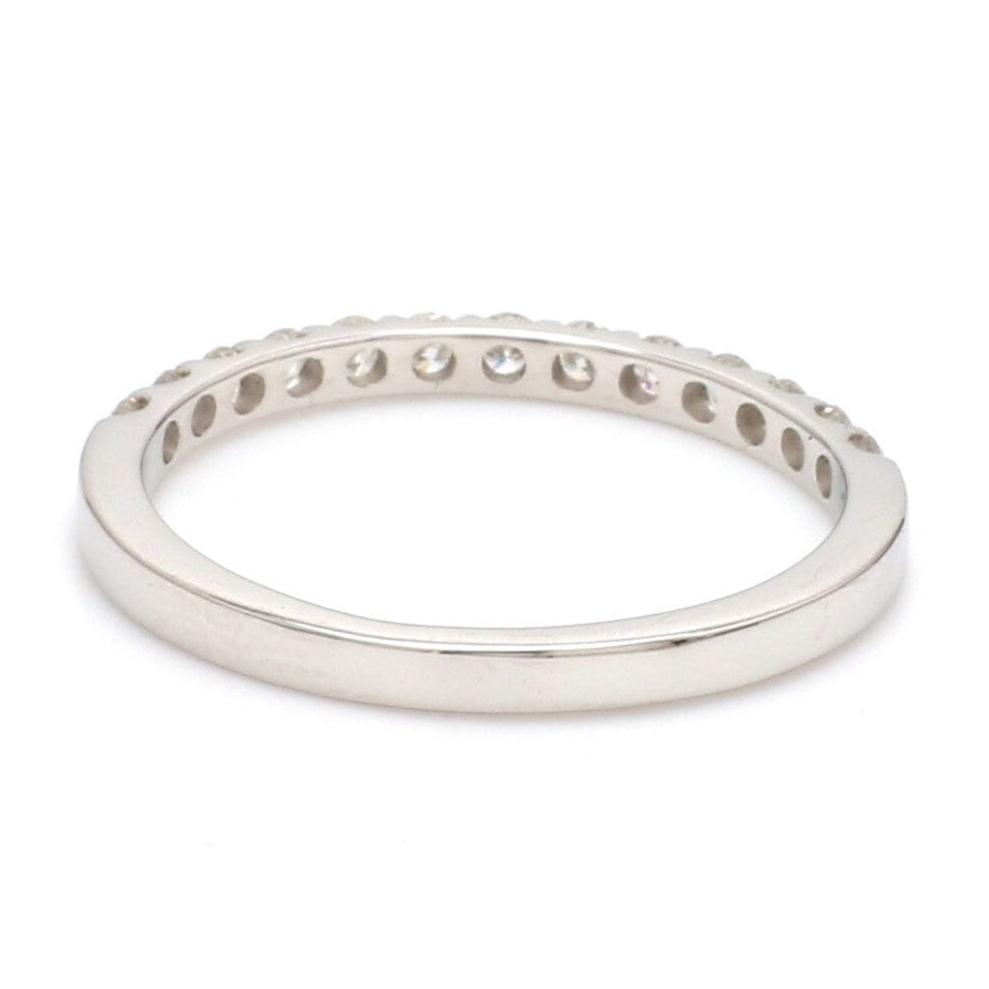 Half Eternity Platinum Ring with U-cut Pave Setting JL PT 916