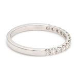 Load image into Gallery viewer, Half Eternity Platinum Ring with U-cut Pave Setting JL PT 916
