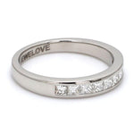 Load image into Gallery viewer, Half Eternity Princess Cut Diamond Platinum Wedding Band set in Channel Setting JL PT 580
