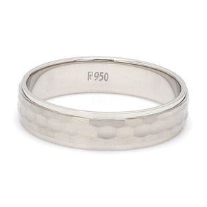 Hammer Finish Plain Platinum Band JL PT 681