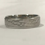 Load image into Gallery viewer, Hammered Platinum Wedding Band for Men JL PT 491
