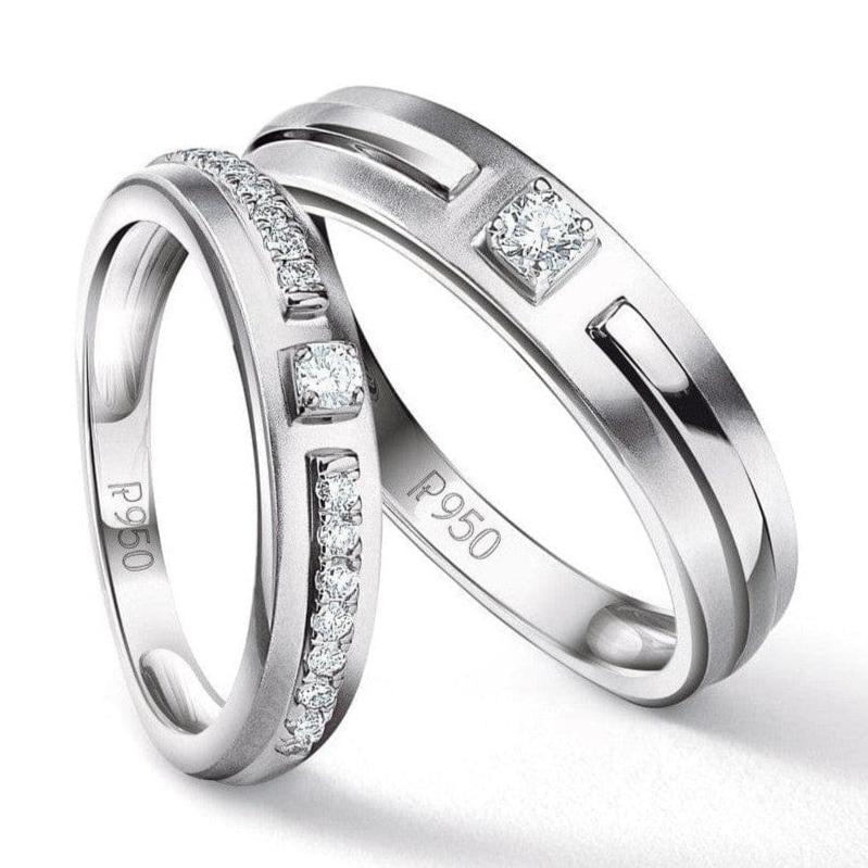 Harmony Platinum Couple Rings with Diamonds JL PT 530