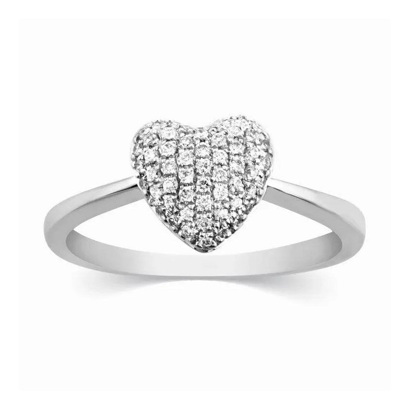 Heart of Love White Gold Ring for Women JL AU 111