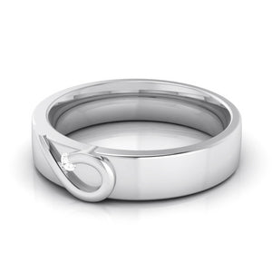 Heart Single Diamond Platinum Love Bands JL PT R-8004