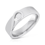 Load image into Gallery viewer, Heart Single Diamond Platinum Love Bands JL PT R-8004
