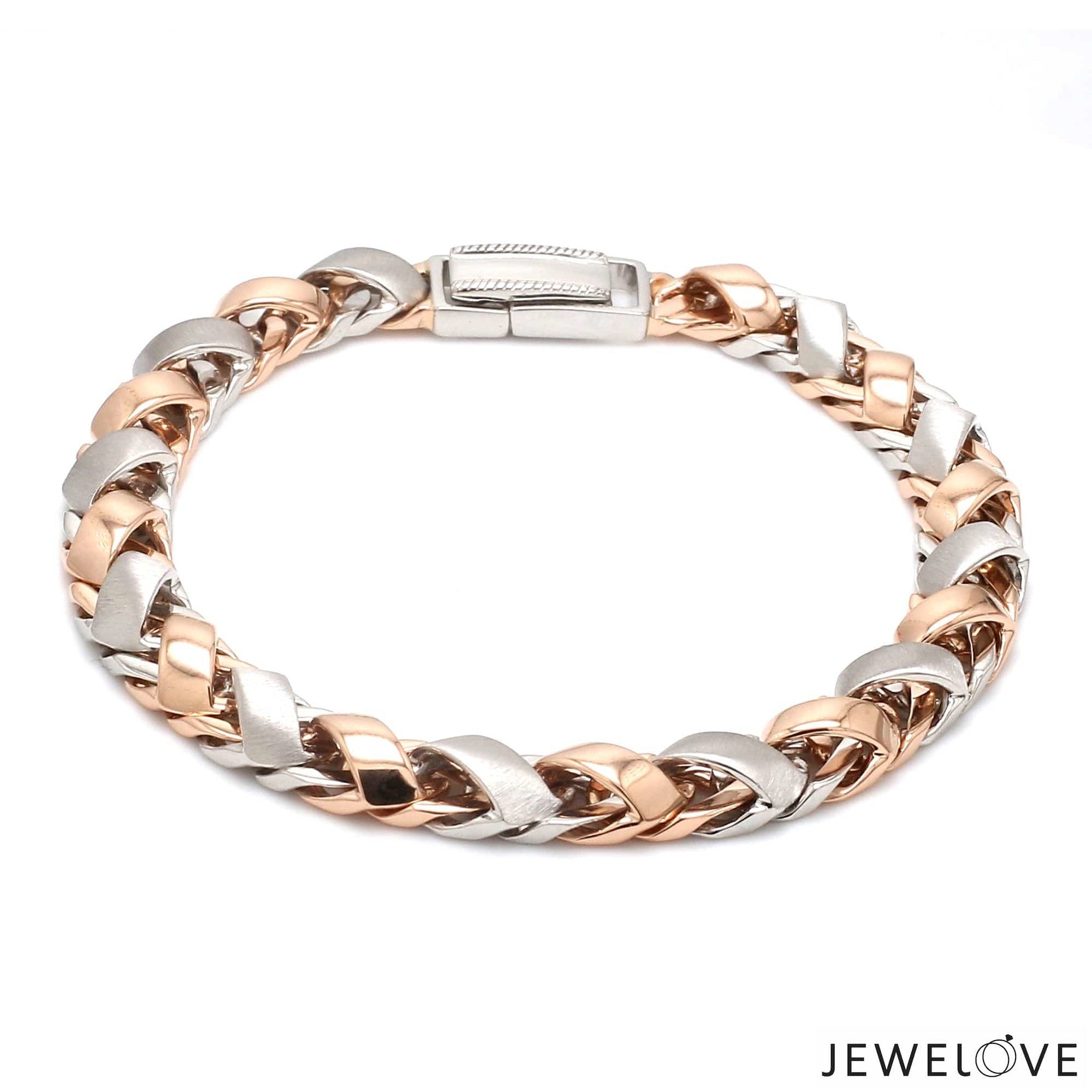 Heavy Platinum & Gold Bracelet for Men JL PTB 641-RG