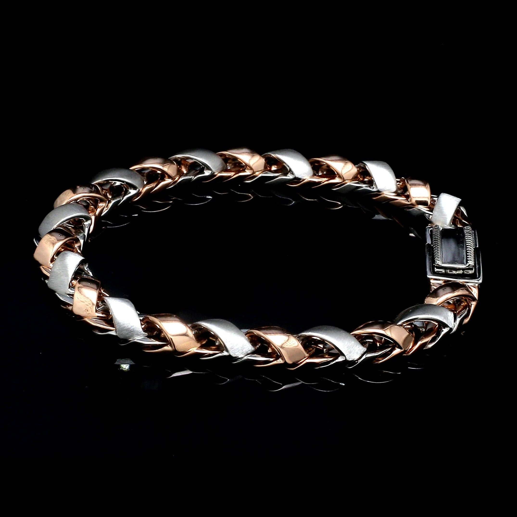 Heavy Platinum & Gold Bracelet for Men JL PTB 641-RG