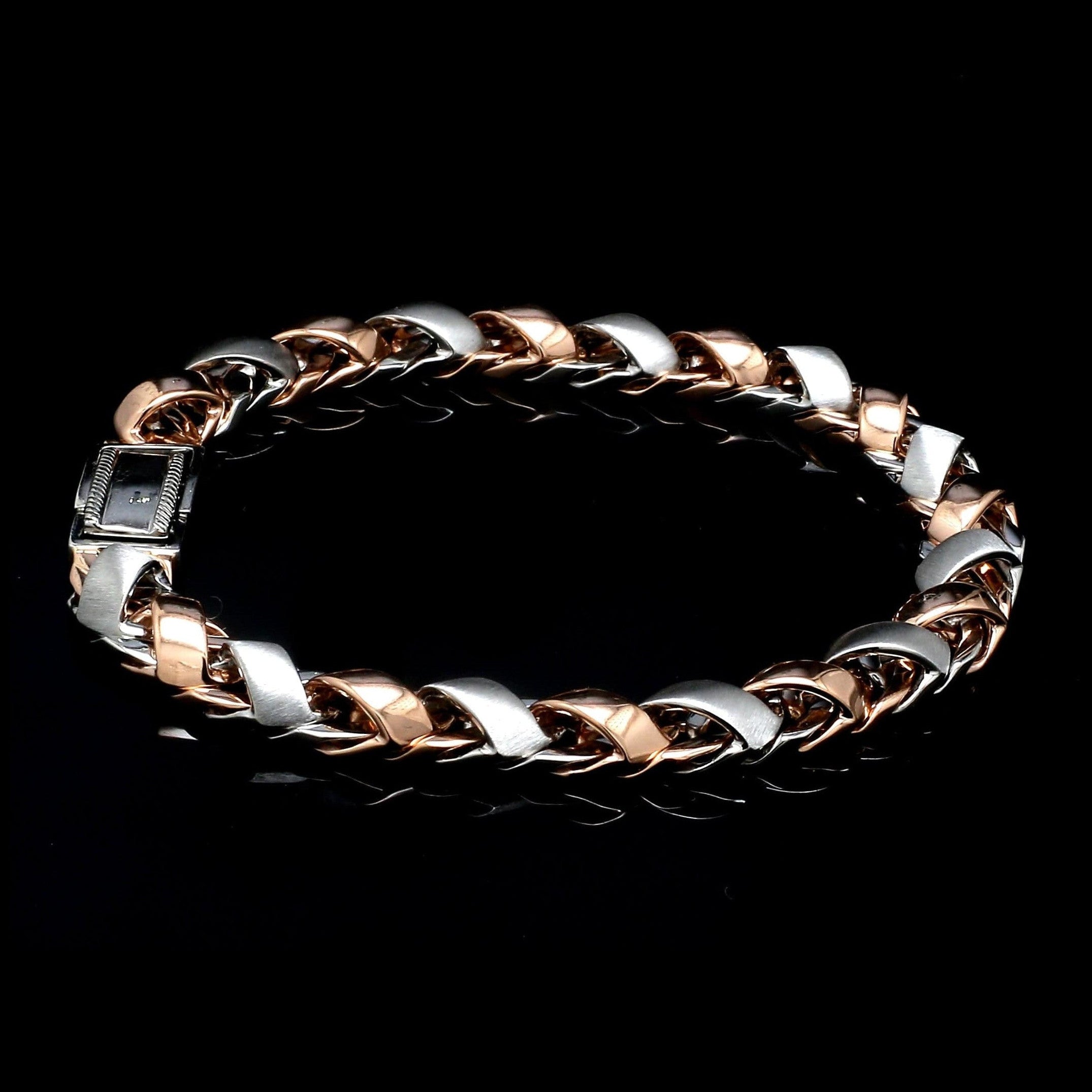 Heavy Platinum & Gold Bracelet for Men JL PTB 641-RG