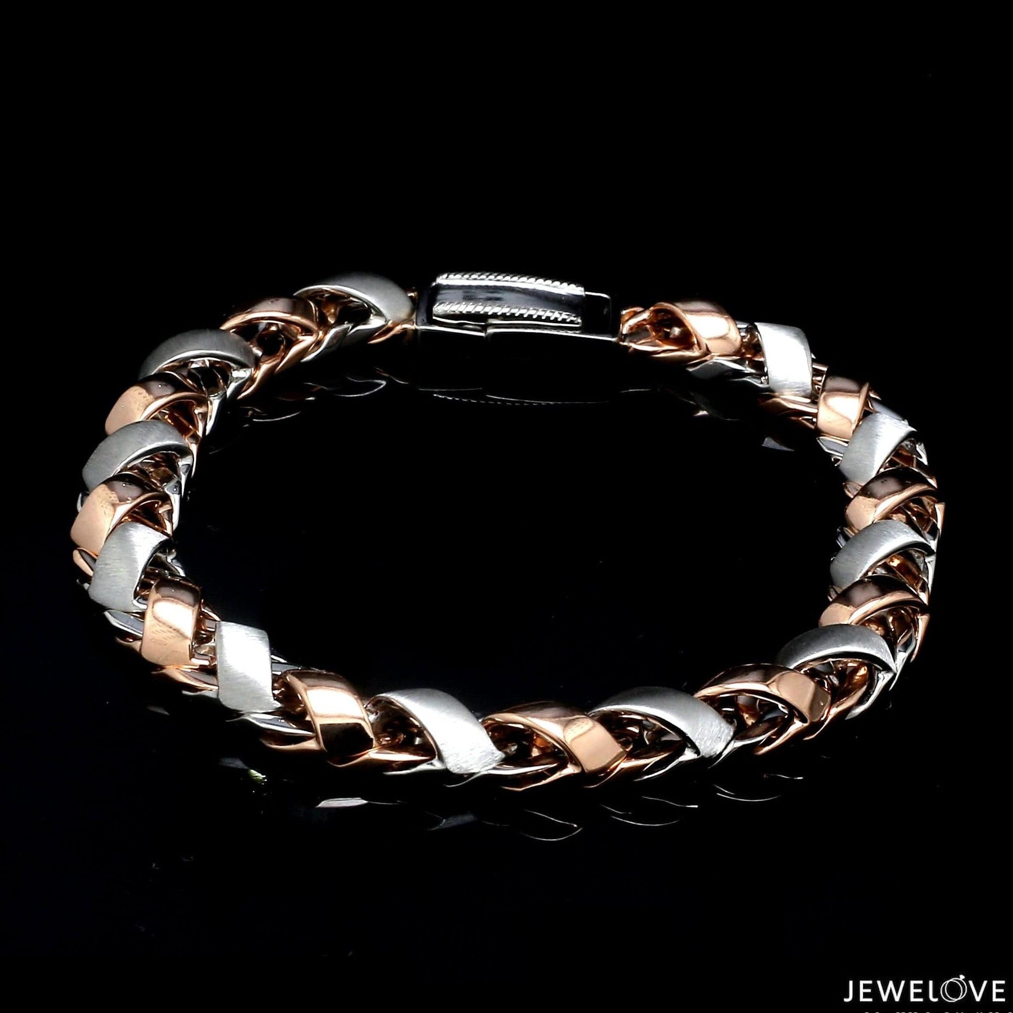 Heavy Platinum & Gold Bracelet for Men JL PTB 641-RG