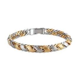 Heavy Platinum & Gold Bracelet for Men JL PTB 641-RG