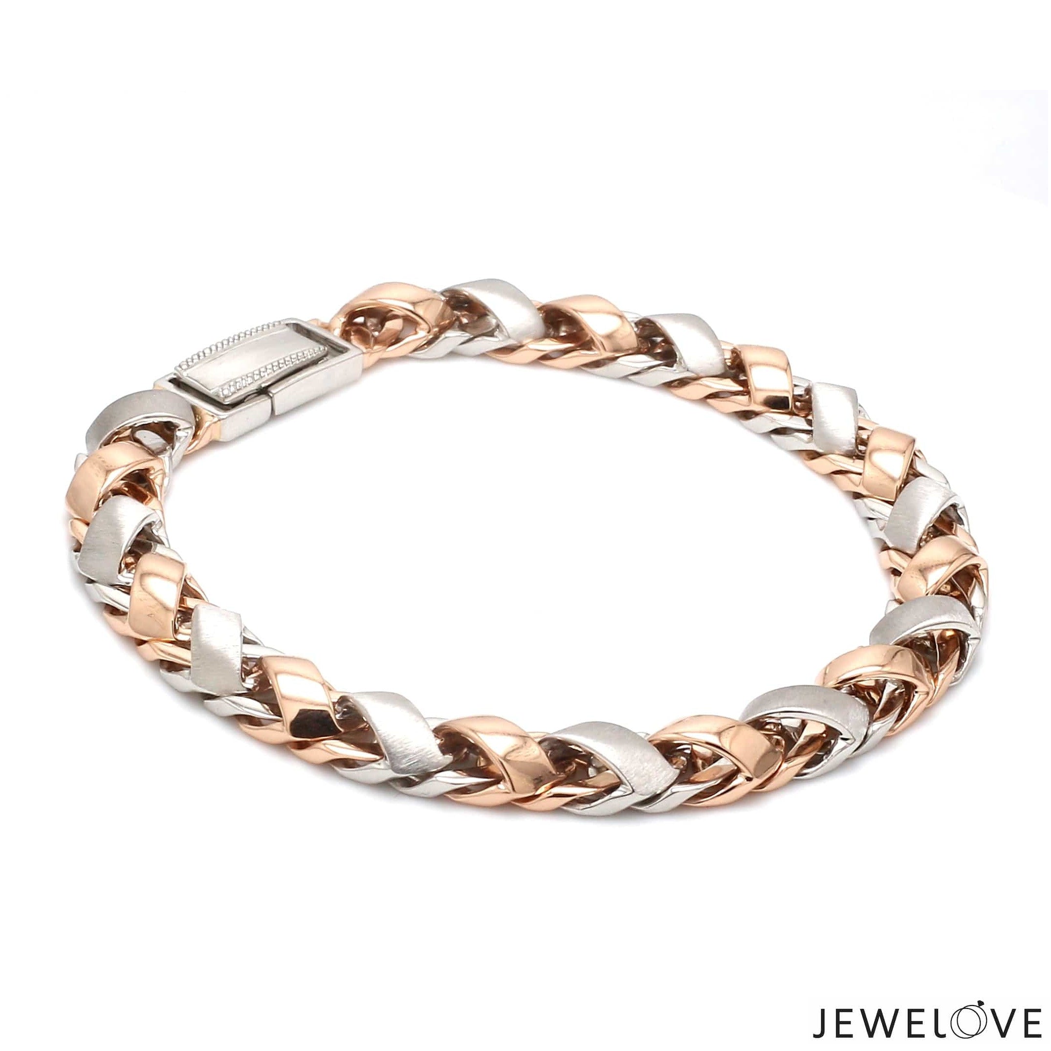 Heavy Platinum & Gold Bracelet for Men JL PTB 641-RG